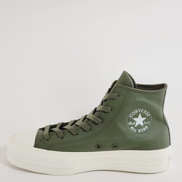 Converse CTAS Hi Lift Utility Green Leather Women's Platform Sneaker A07131C NWT - Picture 3 of 6